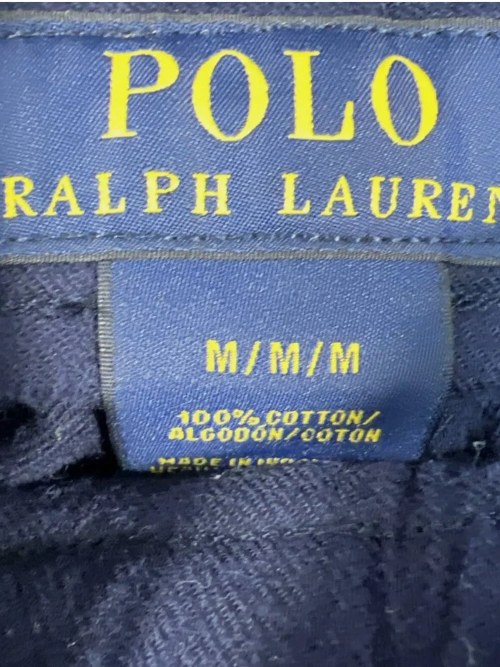 Polo Ralph Lauren Men’s M Sleep Pant Lounge 100% Cotton Flannel Pony